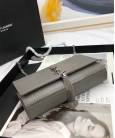 Клатч Сен Лоран Tassel Crocodile Grey
